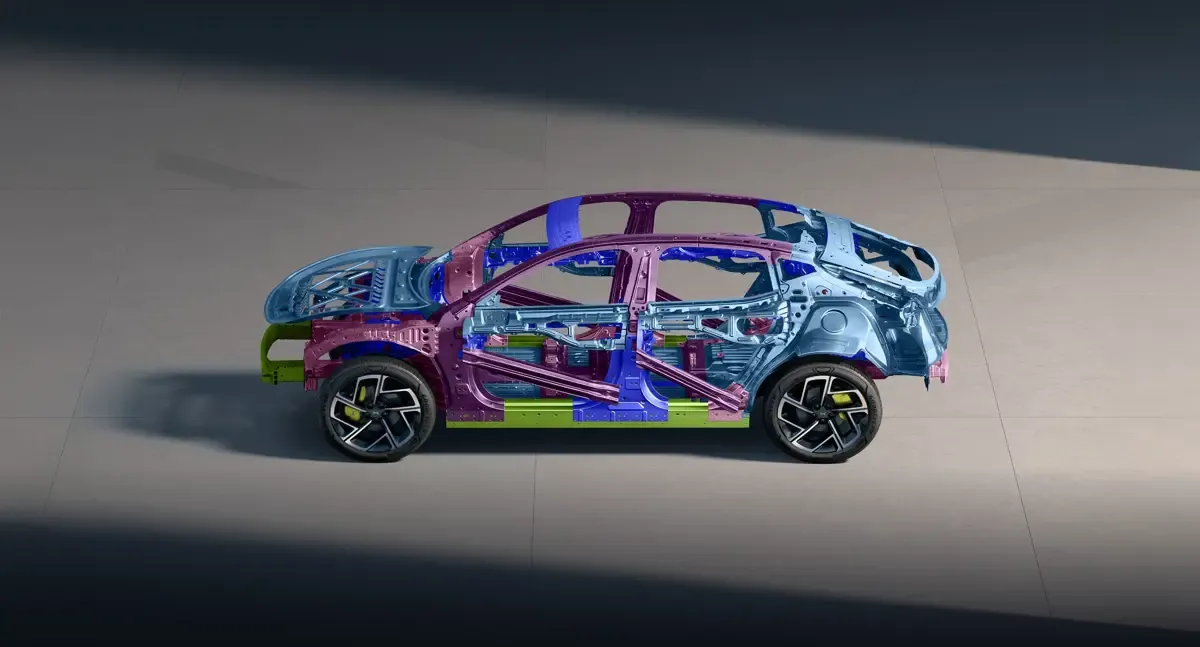 Elettronauti - XPENG L03 71.2 kWh AWD Performance - Schema tecnico - Vista anteriore a tre quarti