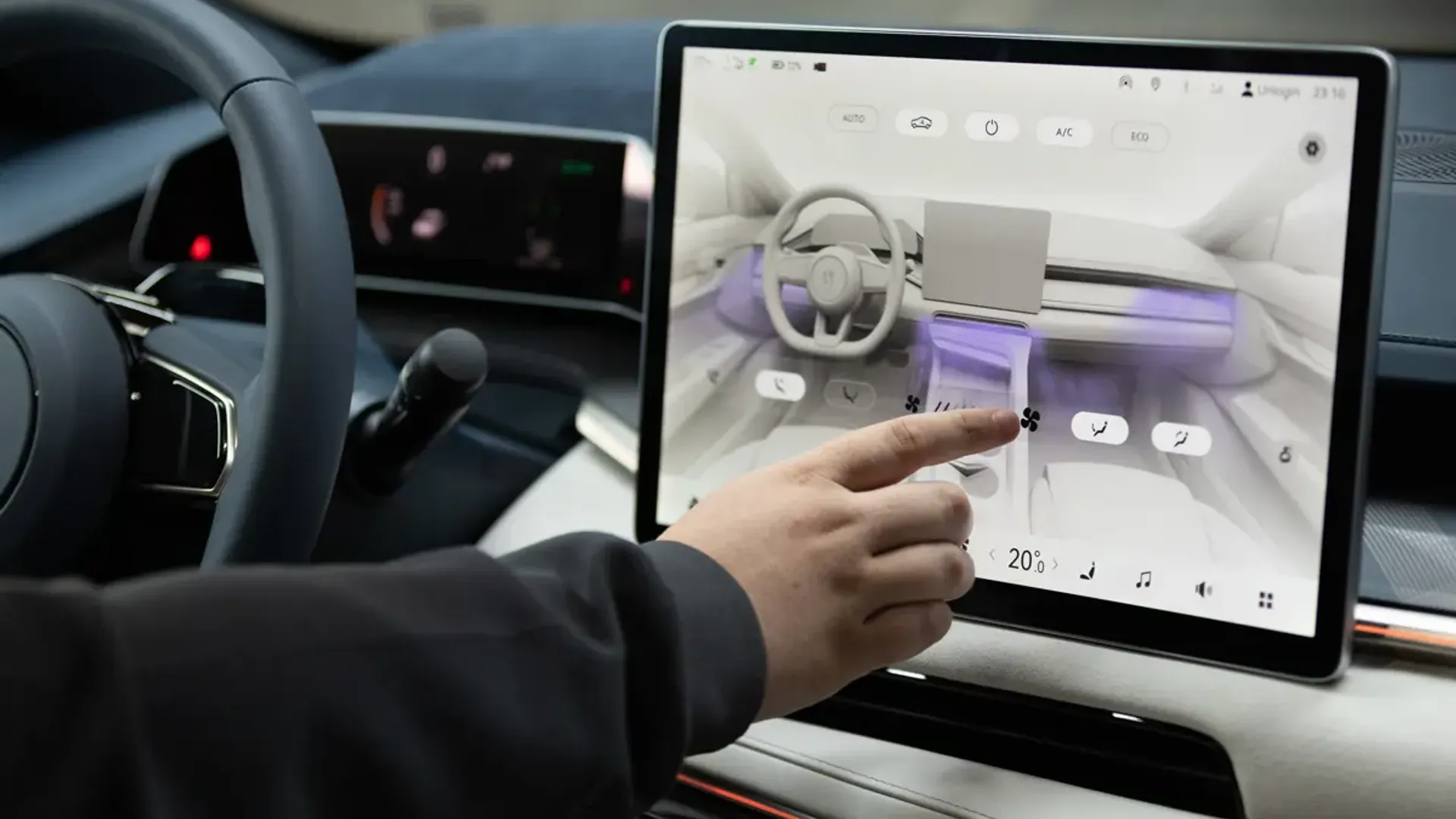 Elettronauti - Zeekr 001 Long Range RWD - Infotainment - Vista della plancia
